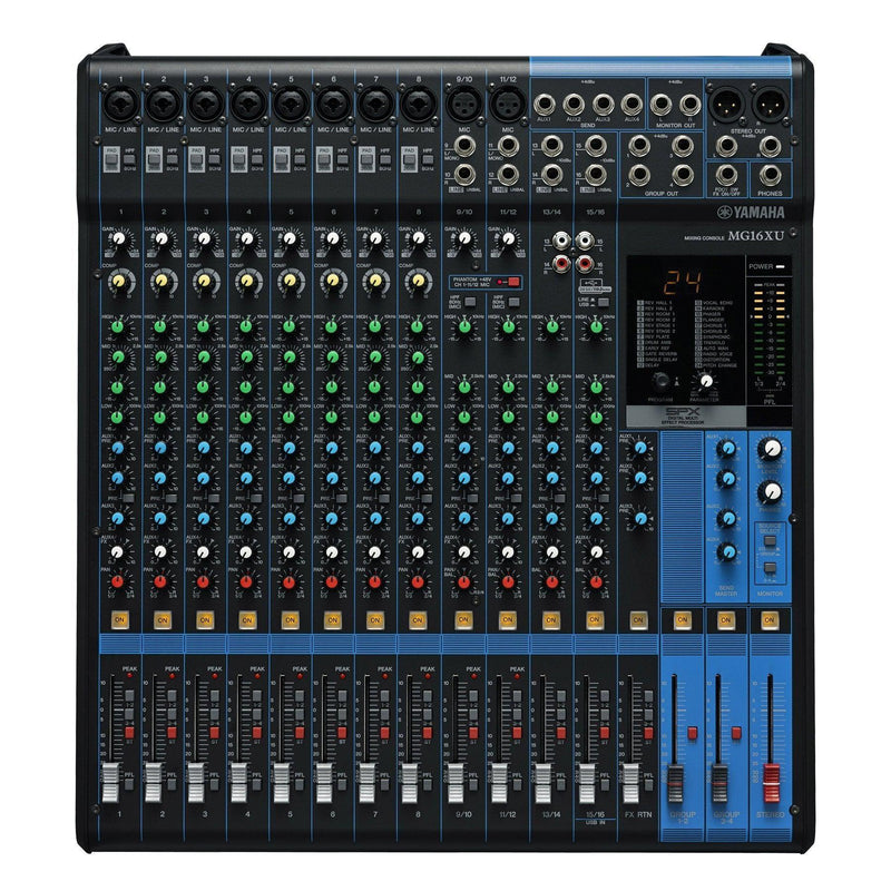 MG16XU//AU-Yamaha 'MG16XU' 16-Channel Analogue Mixer with Effects and USB Interface-Living Music