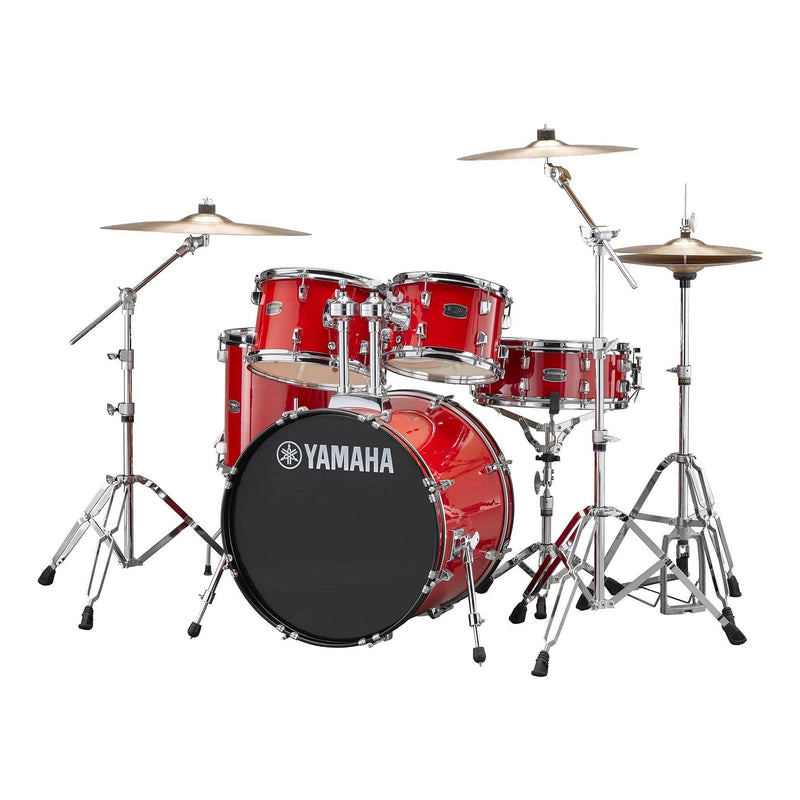 RYDFUSRD-Yamaha 'Rydeen' 5-Piece Fusion Drum Kit with 20" Bass Drum (Hot Red)-Living Music